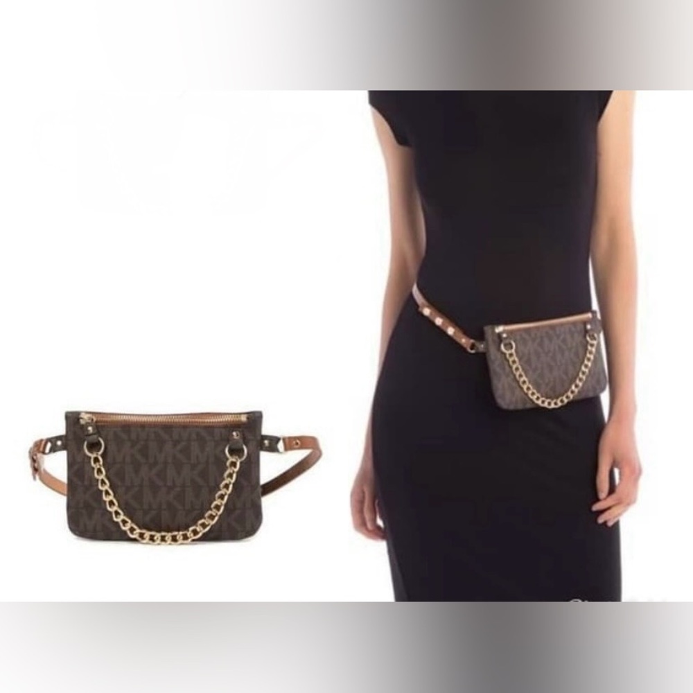 MICHAEL KORS MK Signature Logo Fanny  Pack / Belt Size M